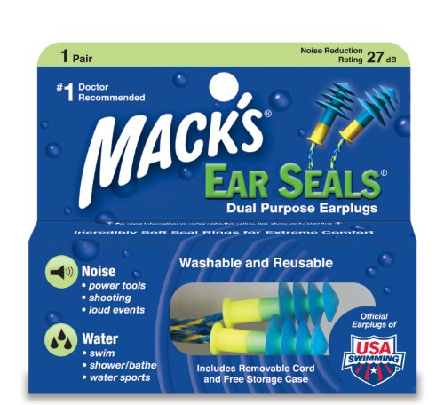 Mack's Seals - Tapones para los oídos para natación, Color Multicolor