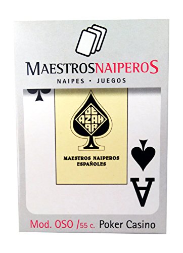 Maestros Naiperos- baraja Poker, Jumbo, 55, Cartas, Estuche cartón, Calidad Gran Casino, Color Azul o Rojo (550088)