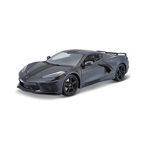 Maisto- Chevrolet Corvette Stingray Coupe del 2020 en Gris en Escala 1/18 31447GY Maisto- Chevrolet Corvette Stingray Coupe del 2020 en Gris en Escala 1/18 31447GY