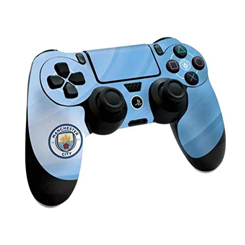 Manchester Man City FC Playstation 4 PS4 Sky Blue Controller Pad Skin Etihad Stadium Image Club Crest Fan Gift Official - Playstation 4 [Importación Inglesa]