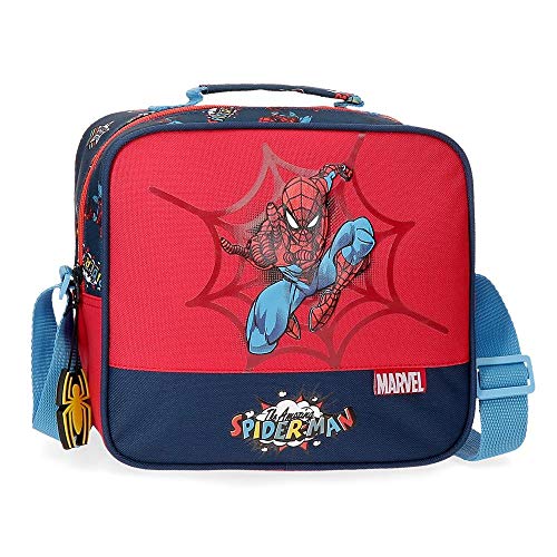 Marvel Spiderman Pop Neceser Adaptable con Bandolera Multicolor 23x20x9 cms Poliéster