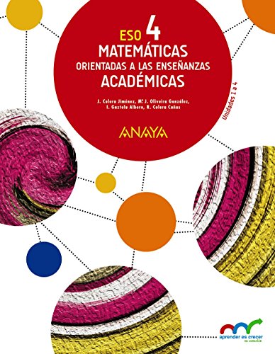 Matemáticas orientadas a las Enseñanzas Académicas 4. (Trimestres) (Aprender es crecer en conexión) - 9788469810699 Matemáticas orientadas a las Enseñanzas Académicas 4. (Trimestres) (Aprender es crecer en conexión) - 9788469810699