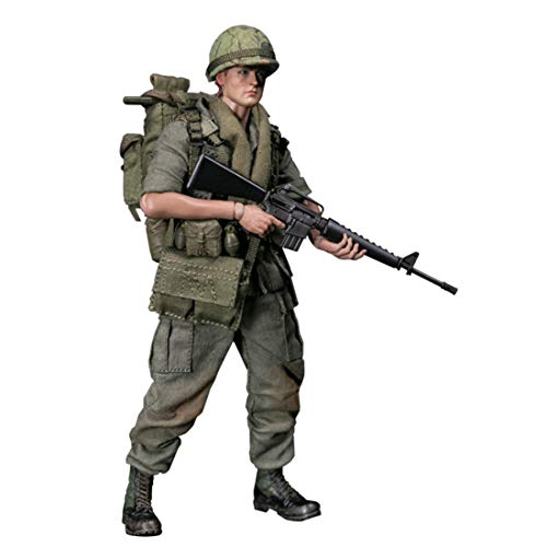 Mecotecn 1/6 Figuras Soldados, 15CM Soldado de Juguete con Arma, Figuras Militares Conjuntos de Juegos - División de Infantería Americana