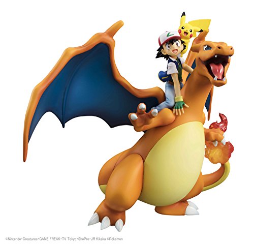 Megahouse Gem Series Pokemon Ash Ketchum Pikachu Charizard 19cm PVC ABS Figure