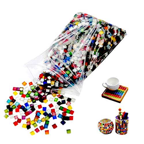 Milisten - 200 piezas de cristal de mosaico, mosaico, mosaico, mosaico, mosaico, mosaico, bricolaje, material baldosas de cristal para niños, artesanía, decoración Milisten - 200 piezas de cristal de mosaico, mosaico, mosaico, mosaico, mosaico, mosaico, bricolaje, material baldosas de cristal para niños, artesanía, decoración