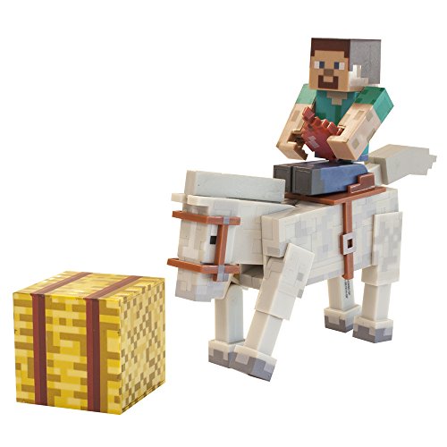 Minecraft - Steve con Caballo Blanco (Giochi Preziosi 16595)