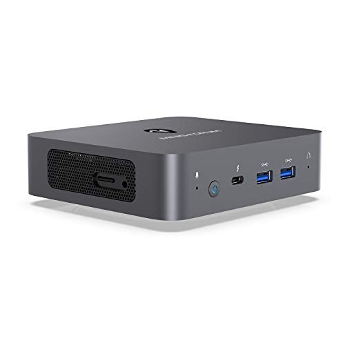 Minis Forum Mini PC Intel Core i3-1005G1 Processor 16GB RAM 512GB SSD Windows 10 Pro Intel WiFi6 BT 5.1 / USB 3.1 x2 / USB 2.0 x2 / RJ45 x 2 / 4K HDMI 2.0 / 5K Display / 5K USB-C Thunderbolt 3