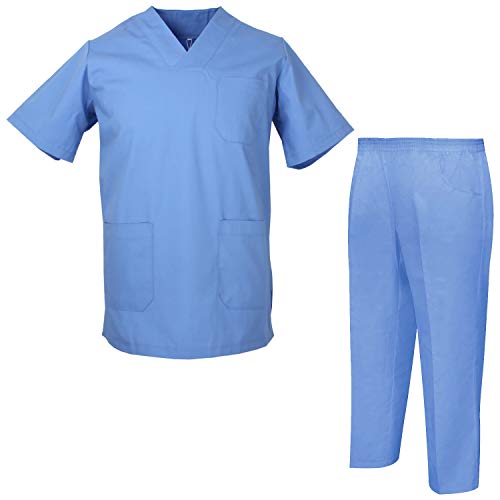 MISEMIYA - Pijams Sanitarios Unisex Uniformes Sanitarios Uniformes Médicos 817-8312 - XL, Casaca Sanitarios 817-4 Celeste MISEMIYA - Pijams Sanitarios Unisex Uniformes Sanitarios Uniformes Médicos 817-8312 - XL, Casaca Sanitarios 817-4 Celeste