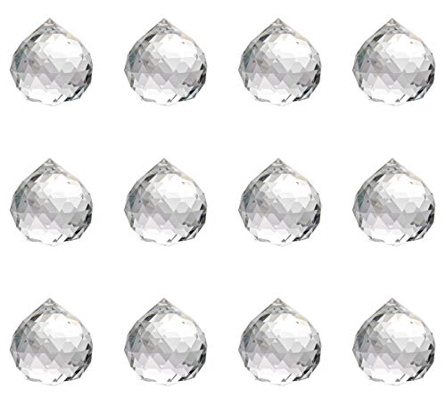 Miystn Prisma Fotografia, Prisma Cristal, Comprar Bolas de Cristal, Colgante para Lámpara de Techo, Feng Shui, Casa de la Boda, Decoraciones de Oficina (12 Piezas, 30mm)