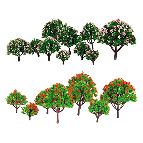 Modelos de Árboles en Miniatura de Escala HO Z N de 20 Piezas (3-8 cm)