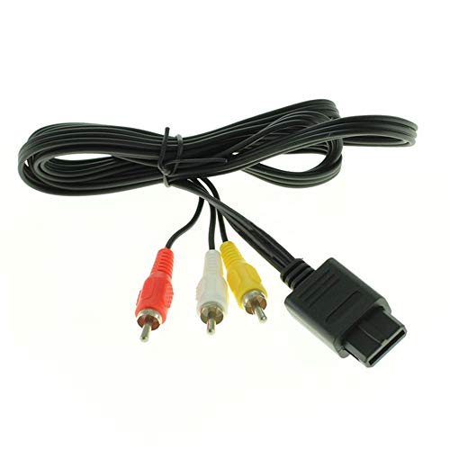 More Power + - Cable de vídeo y audio para Nintendo SNES/Super Nintendo/Super Famicom/N64/Gamecube AV con conectores RCA, color blanco