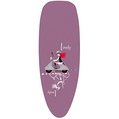 MSV Funda DE Planchado 100% Algodon con Cordones 125X43CM, Morado, 125x43x0.5 cm MSV Funda DE Planchado 100% Algodon con Cordones 125X43CM, Morado, 125x43x0.5 cm