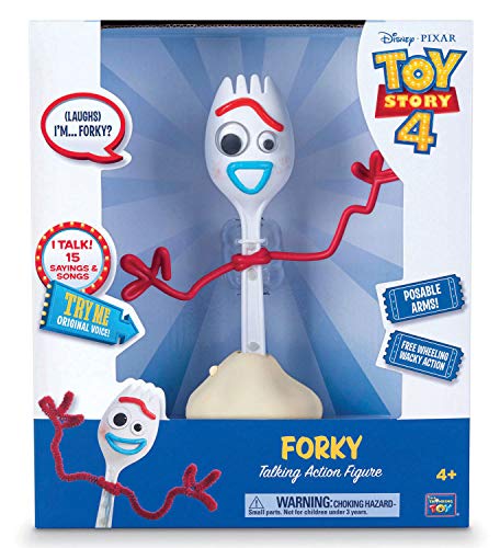MTW Toys 64460 - Figura de acción de Disney Pixar Toy Story 4-Forkie, figura móvil y parlante, aprox. 20 cm, multicolor , color/modelo surtido