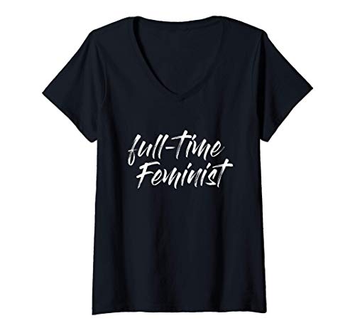 Mujer Derechos de las mujeres políticas feministas a tiem Camiseta Cuello V