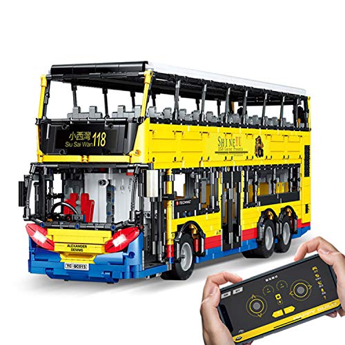 MYRCLMY Simulación Control Remoto Bus Edificio Juega Juguetes para Niños RC Truck, 6CH 2.4Ghz RC Coche Vehículos Electrónicos Apertura De Puertas Y Luz, Aplicación/Control Remoto Capa De Doble MYRCLMY Simulación Control Remoto Bus Edificio Juega Juguetes para Niños RC Truck, 6CH 2.4Ghz RC Coche Vehículos Electrónicos Apertura De Puertas Y Luz, Aplicación/Control Remoto Capa De Doble