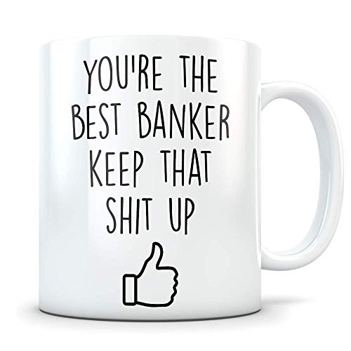 N\A Divertido Regalo de banquero - La Mejor Taza de café para cajero bancario para Hombres y Mujeres - Gran Taza de Agradecimiento para un Regalo de Agradecimiento o graduación para él o Ella
