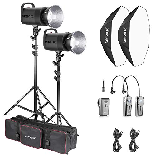 Neewer 600W Kit Iluminación Flash Estroboscópico Foto Estudio (2)S101 300W Monoluz con Soporte Bowens (2)Soporte Luz (2)Softbox (1)Transmisor RT-16 (2)Receptor (1)Bolsa grande para Grabación Vídeo Neewer 600W Kit Iluminación Flash Estroboscópico Foto Estudio (2)S101 300W Monoluz con Soporte Bowens (2)Soporte Luz (2)Softbox (1)Transmisor RT-16 (2)Receptor (1)Bolsa grande para Grabación Vídeo