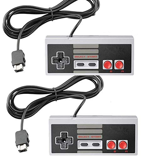 NES Classic Controller con cable de 12 pies [2 unidades] para NES Classic Edition Mini, SNES Classic 2017 – Joypad con cable / consola Gamepad