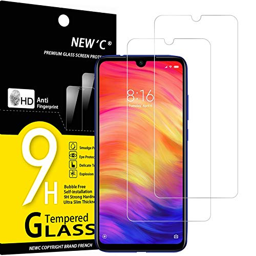 NEW'C 2 Unidades, Protector de Pantalla para Xiaomi Redmi Note 7, Redmi Note 7 Pro, Antiarañazos, Antihuellas, Sin Burbujas, Dureza 9H, 0.33 mm Ultra Transparente, Vidrio Templado Ultra Resistente NEW'C 2 Unidades, Protector de Pantalla para Xiaomi Redmi Note 7, Redmi Note 7 Pro, Antiarañazos, Antihuellas, Sin Burbujas, Dureza 9H, 0.33 mm Ultra Transparente, Vidrio Templado Ultra Resistente