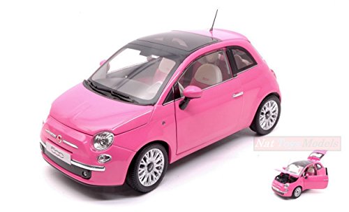 Norev NV187752 FIAT 500 2010 SO Pink 1:18 MODELLINO Die Cast Model Compatible con