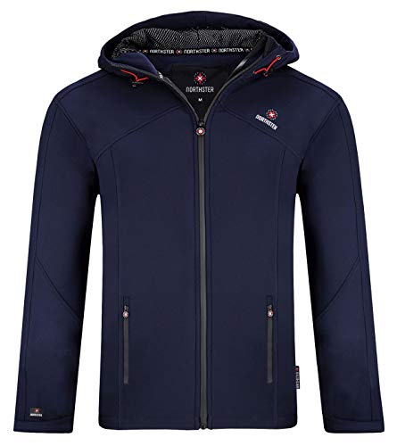 Northster Chaqueta para hombre softshell para exterior, de entretiempo, tiempo libre, chaqueta funcional azul marino XL Northster Chaqueta para hombre softshell para exterior, de entretiempo, tiempo libre, chaqueta funcional azul marino XL