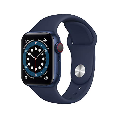 Nuevo Apple Watch Series 6 (GPS + Cellular, 40 mm) Caja de Aluminio en Azul - Correa Deportiva Azul Marino Intenso