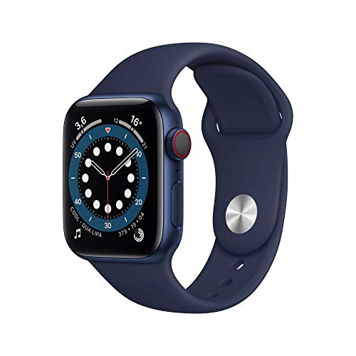Nuevo Apple Watch Series 6 (GPS + Cellular, 40 mm) Caja de Aluminio en Azul - Correa Deportiva Azul Marino Intenso Nuevo Apple Watch Series 6 (GPS + Cellular, 40 mm) Caja de Aluminio en Azul - Correa Deportiva Azul Marino Intenso