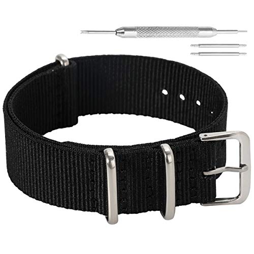 Nylon balístico Reloj de reemplazo de la Correa de Banda de 12 mm Negro Estilo clásico de la Moda de la NATO para Las Mujeres Nylon balístico Reloj de reemplazo de la Correa de Banda de 12 mm Negro Estilo clásico de la Moda de la NATO para Las Mujeres