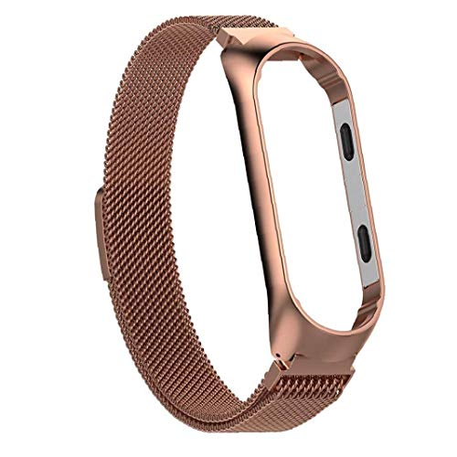 Oro Rosa magnética de Acero Inoxidable Correa de Pulsera de Malla de indemnización Equipo 3 Oro Rosa magnética de Acero Inoxidable Correa de Pulsera de Malla de indemnización Equipo 3