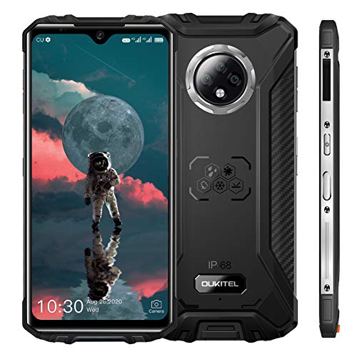 OUKITEL WP8 Pro IP68 Móvil Libre Resistente,Telefonos Robusto Android 10 4G Impermeable Smartphone, 6.49'' HD+ (Gorilla Glass),5000mAh Batería Rugged Móvil,4+64GB,Triple Cámara (Negro)