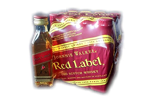 Pack 12 Botellita Whisky Johnnie Walker Red Label 50ml Miniature