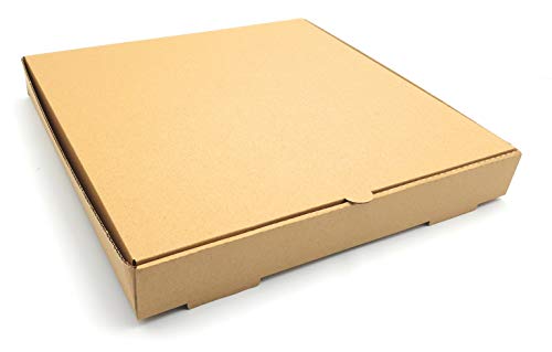 Pack cajas | cartón para pizzas, empanadas, para envíos ecommerce automontables kraft, paqueteria, almacenaje , packaging, regalos, envio postal, Ideal ecomerce. (30 x 30 x 4 cm, Pack 25 cajas)