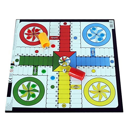 Parcheesi Game Board Original, Ludo Game, Partchisi Star + Damas Juego de mesa - Familia infantil Pachisi Aprendizaje dados para adultos y niños