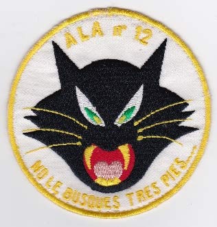 PATCHMANIA Spanish Patch Air Force Ejercito del Aire ala 12 Wing F 4 88mm Parches Bordados THERMOADHESIVE Patch