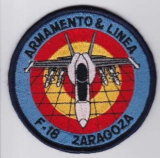 PATCHMANIA Spanish Patch Air Force Ejercito del Aire ala 15 Wing Hornet 93mm Parches Bordados THERMOADHESIVE Patch