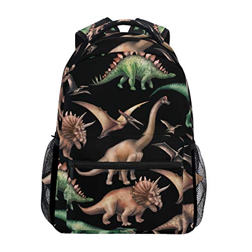 Patrón de Dinosaurios Mochila Escolar para niños niñas niños Bolsa de Viaje Bookbag