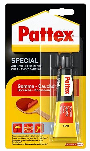Pattex 1479389 Pegamento para caucho con alta flexibilidad y larga duración, multicolor, 1 x 30 gr