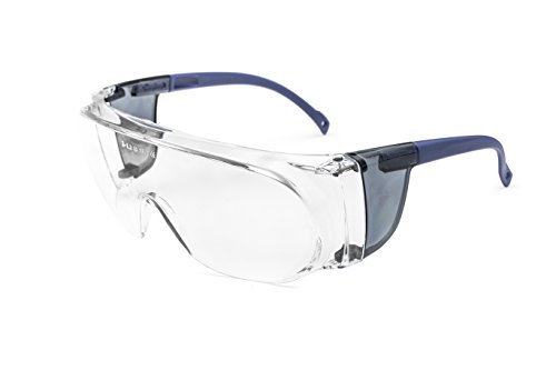 PEGASO 40.9-Gafas Proteccion Gama Anti-Impact Modelo Basic 3 Lente PC Incolora Antivaho, Azul Y Transparente, L