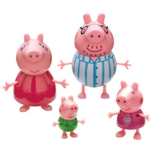 Peppa Pig - Pack 4 figuras Familia Pig Pijama