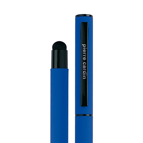 PIERRE CARDIN Bolígrafo de gel en color de tinta azul con función de lápiz táctil. El bolígrafo viene en una caja de regalo con certificado de autenticidad. CelebrationRB (azul oscuro).