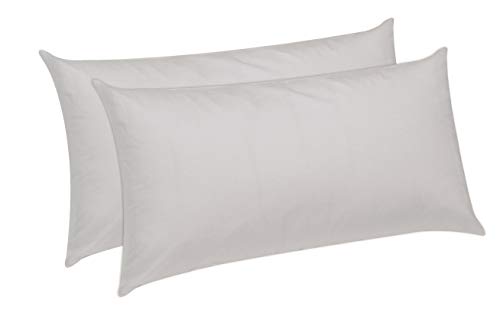 Pikolin Home - Pack de 2 almohadas de fibra, antiácaros, funda 100% algodón, firmeza media, 40x75cm, altura 18cm (Todas las medidas) Pikolin Home - Pack de 2 almohadas de fibra, antiácaros, funda 100% algodón, firmeza media, 40x75cm, altura 18cm (Todas las medidas)