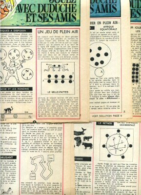 Pilote hebdomadaire - supplément Jouez avec Duduche - lot de 14 numéros montés en fascicules