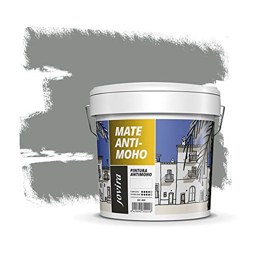 PINTURA ANTIMOHO, evita el moho, resistente a la aparición de moho en paredes, aspecto mate. (5 KG, GRIS OTOÑO) PINTURA ANTIMOHO, evita el moho, resistente a la aparición de moho en paredes, aspecto mate. (5 KG, GRIS OTOÑO)