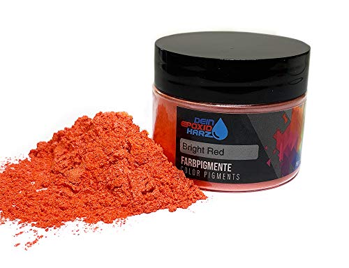 Pintura de resina epoxi, pigmentos de epoxi, 15 g, polvo de color metalizado brillante para resina epoxi, joyas, arte, mesas, joyas, pintura (color rojo brillante) Pintura de resina epoxi, pigmentos de epoxi, 15 g, polvo de color metalizado brillante para resina epoxi, joyas, arte, mesas, joyas, pintura (color rojo brillante)