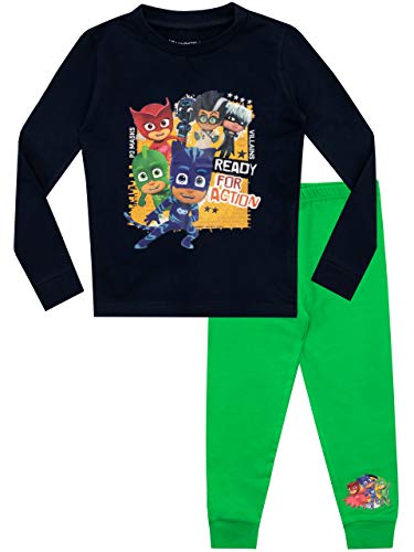 PJ Masks Pijamas de Manga Larga para niños Ajuste Ceñido Multicolor 18-24 Meses