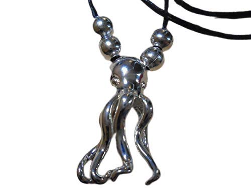 Preciosa calidad 925 plateado Replica leggy 3d, Pulpo Collar, hecho en EE. UU. nuevo con etiqueta 925 placa de plata con cuentas de plata en un collar de cordón ajustable de 36 pulgadas auténtica orig Preciosa calidad 925 plateado Replica leggy 3d, Pulpo Collar, hecho en EE. UU. nuevo con etiqueta 925 placa de plata con cuentas de plata en un collar de cordón ajustable de 36 pulgadas auténtica orig