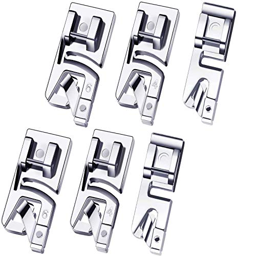 Prensatelas de La Máquina de Coser de Dobladillo Estrecho de 6 Piezas Se Ajusta a La Mayoría de Las Máquinas de Coser de Vástago Bajo del Hogar, 3 Tamaños (3 Mm, 4 Mm, 6 Mm) Prensatelas de La Máquina de Coser de Dobladillo Estrecho de 6 Piezas Se Ajusta a La Mayoría de Las Máquinas de Coser de Vástago Bajo del Hogar, 3 Tamaños (3 Mm, 4 Mm, 6 Mm)