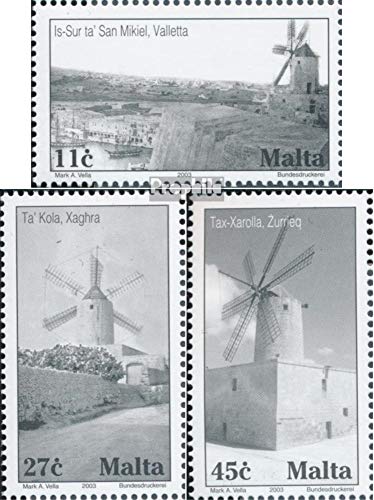 Prophila Collection Malta 1307-1309 (Completa.edición.) 2003 Molinos de Viento (Sellos para los coleccionistas)