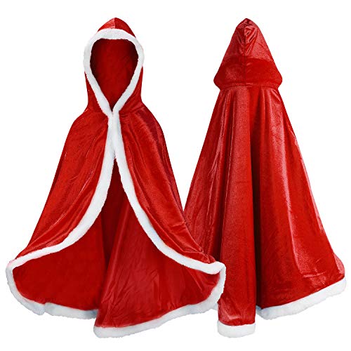 Proumhang Disfraz de Princesa Capa de Princesa para Niñas Disfraces para Halloween Trajes de Navidad Rojo 110 para 3-4 años