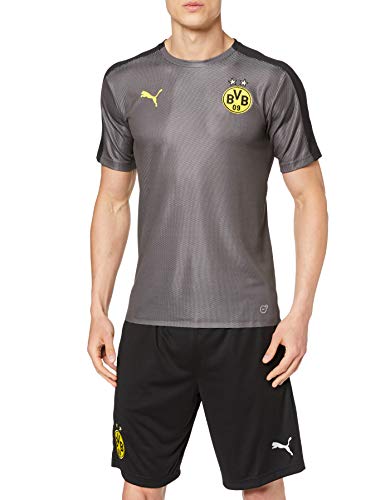 PUMA Camiseta para Hombre con Logotipo del Borussia Dortmund, Hombre, Jersey, 753354, Negro Asfalto, Small